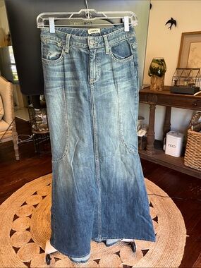 Lagence denim mermaid fishtail skirt